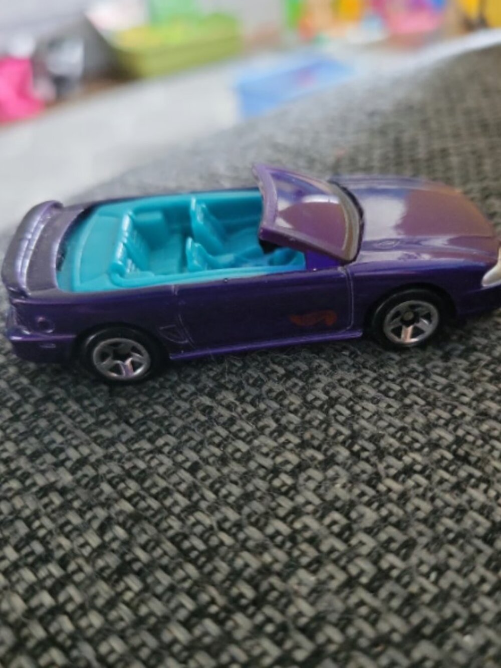 Hot Wheels ~ 1996 Mustang GT Convertible ~ Loose ~ General Mills Exc. ~ Purple